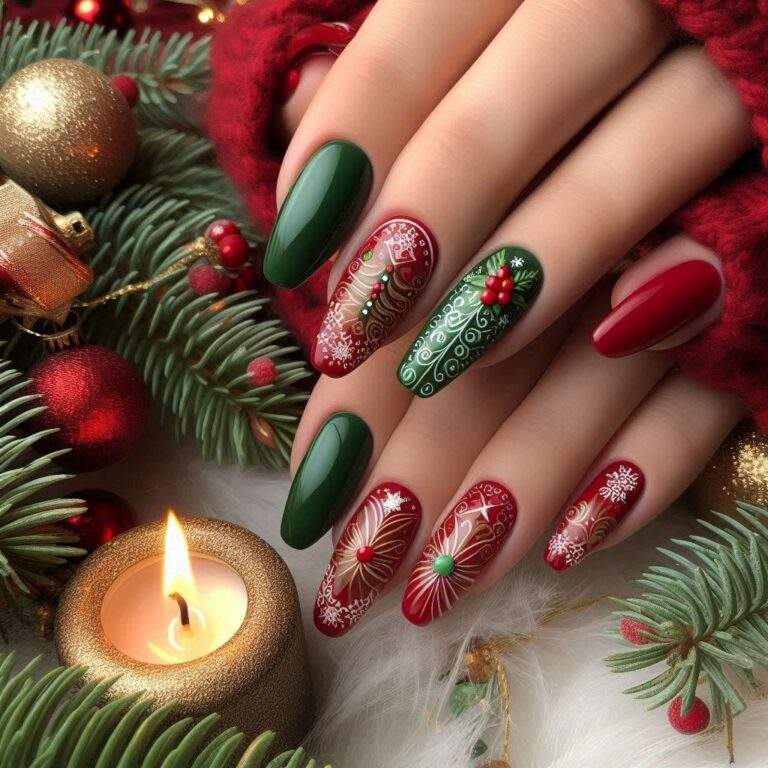 Christmas Classic nails